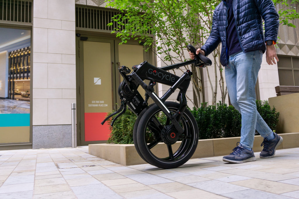 GoCycle G4i - Matte Black (fold view) - Sevenoaks Electric Bikes