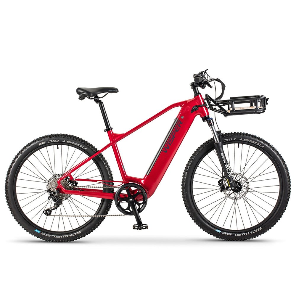 Wayfarer H9 Hub-Drive Crossbar - Pillar Box Red with Front Rack