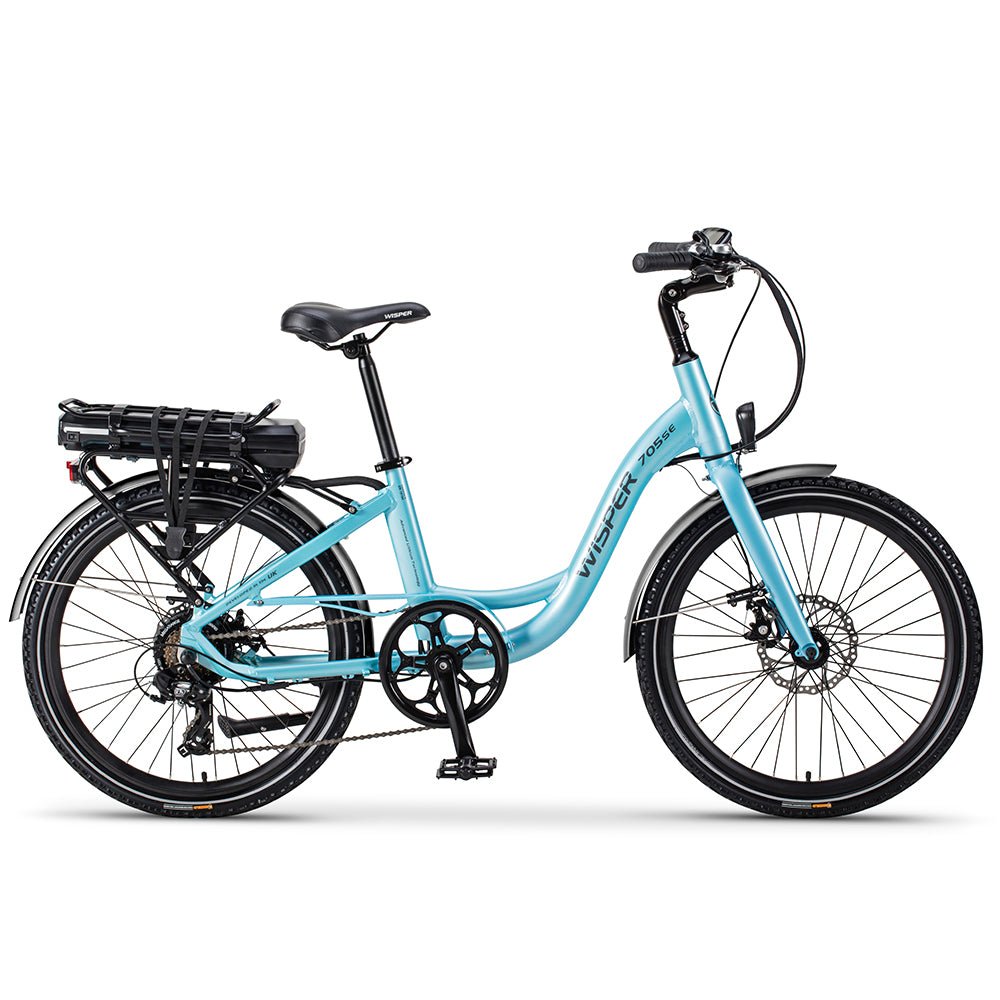 Wisper 705 24″ Step-Through eBike - Electric Blue - Ecommerce-SEO.co.uk