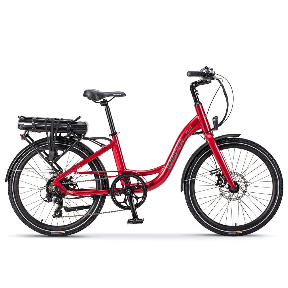 Wisper 705 24″ Step-Through eBike - Red